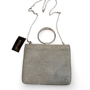 Shimmering Silver Ring-Handle Crossbody NWT